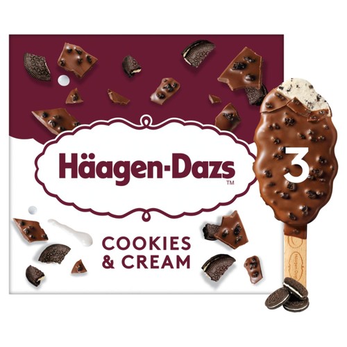 Haagen-Dazs Crunchy Cookies and Cream Ice Cream Stick