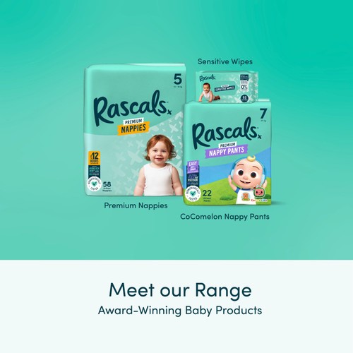 Rascals CoComelon Nappy Pants, Size 5 (13-18kg)