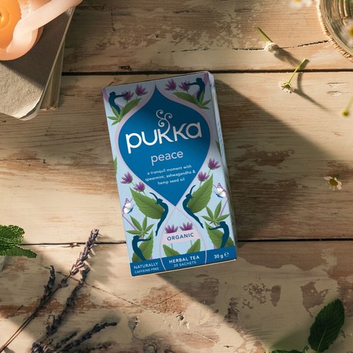 Pukka Organic Peace Tea With Chamomile x20 Home-Compostable Herbal Tea Bags