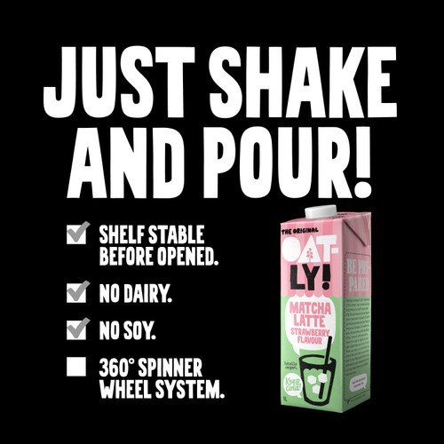 Oatly Strawberry Matcha Latte