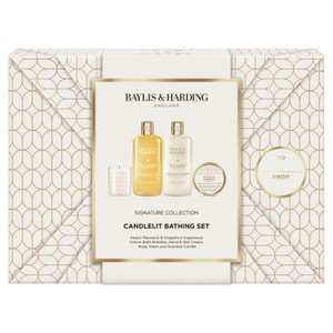 Baylis & Harding Sweet Mandarin & Grapefruit Gift Wrapped Candlelit Bathing Gift Set