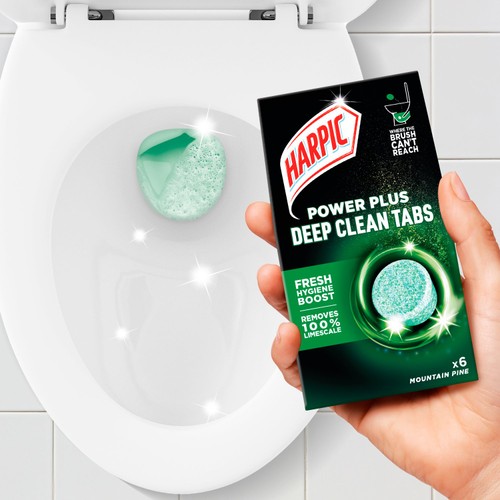 Harpic Power Plus Deep Clean Tabs Toilet Cleaner Mountain Pine