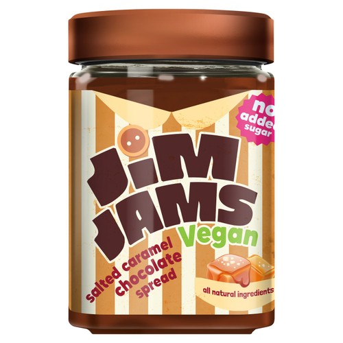 JimJams Vegan No Added Sugar Salted Caramel Chocolate Spread