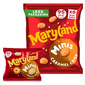 Maryland Minis Double Chocolate Chip Cookies Mini Bags Multipack, 6 Pack 118.8g