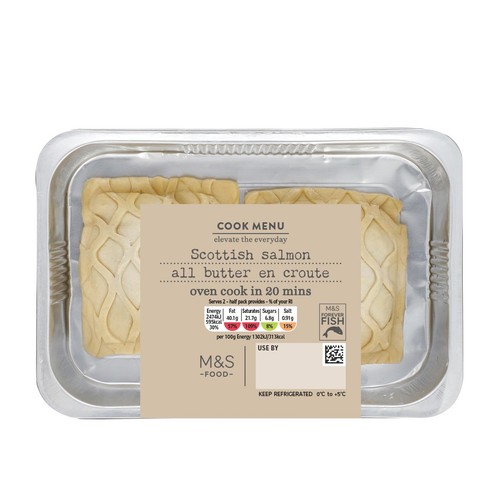 M&S Cook Menu Scottish Salmon En Croute