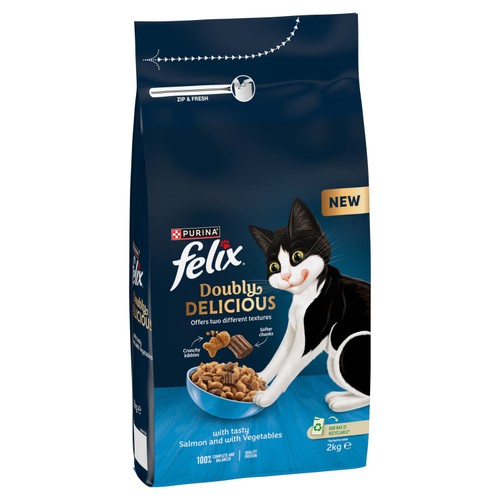Felix Doubly Delicious Salmon & Vegetables Dry Cat Food
