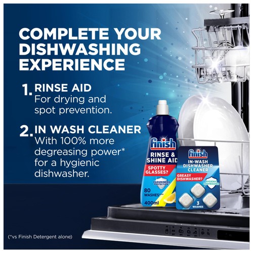 Finish In-Wash Dishwasher Machine Cleaner Tablets