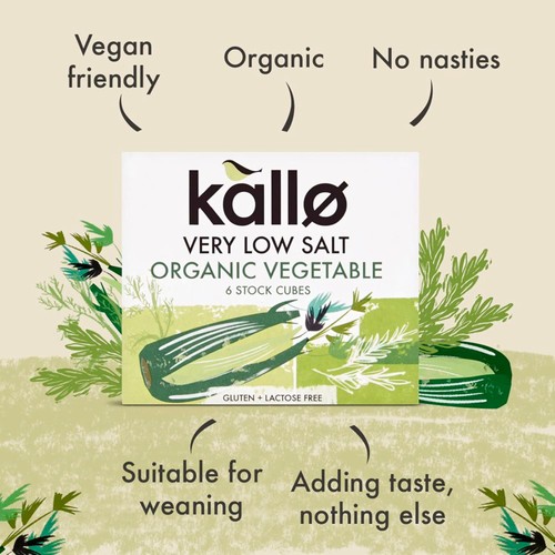 Kallo Organic Very Low Salt Vegetable Stock Cubes