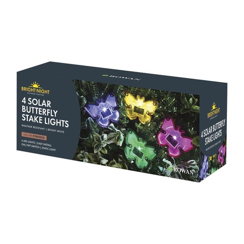 Bright Night Solar LED Butterfly Stake Lights