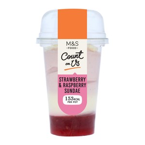 M&S Count On Us Strawberry & White Chocolate Sundae