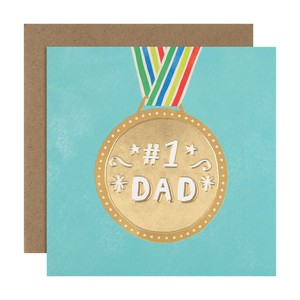 Medal Number One Dad Father's Day Card