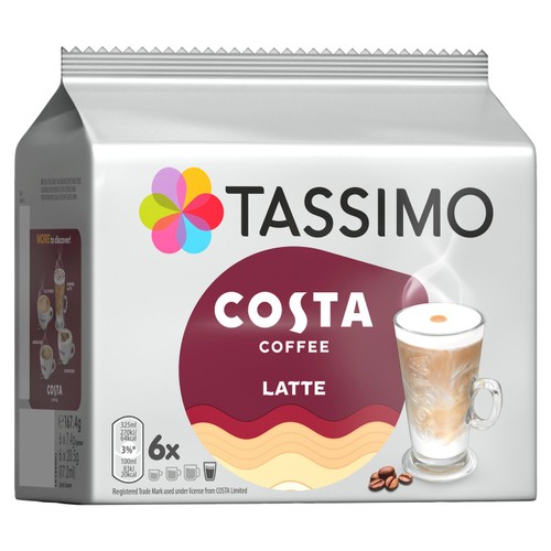 Tassimo Costa Latte Coffee Pods