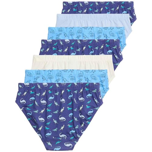 M&S Pure Cotton Dino Briefs, 3-4 Years, Multi