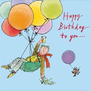 Quentin Blake Hanging Around Birthday Card