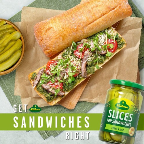 Kuhne Gherkin Sandwich Slices