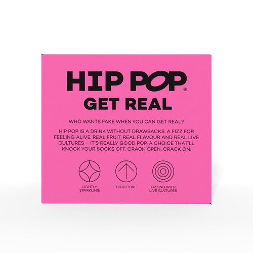 Hip Pop Pink Grapefruit Fizzy Drink