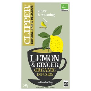 Organic Lemon & Ginger Infusion 25 Envelopes (Clipper) | Multi