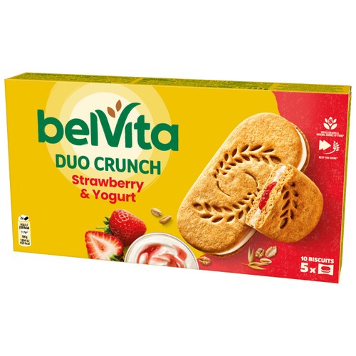 Belvita Strawberry Yogurt Duo Crunch Breakfast Biscuits