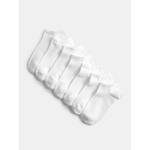 M&S School Kids Trainer Liner Socks, 4-7, White