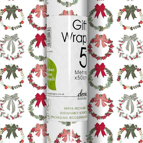 Christmas Wreaths Rollwrap