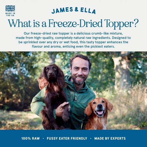James & Ella Freeze Dried Raw Beef Dog Topper