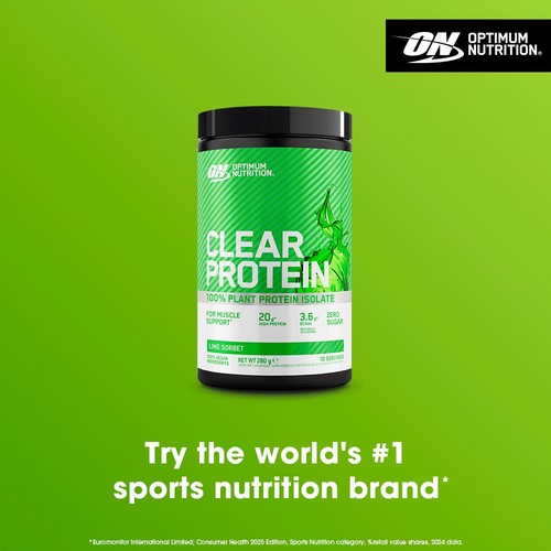 Optimum Nutrition Plant Isolate Clear Protein Lime Sorbet