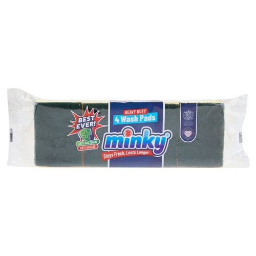 Minky Heavy Duty Anti-Bacterial Wash Pads