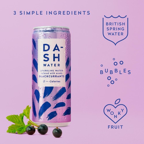 DASH Blackcurrant Infused Sparkling Water