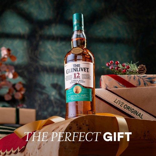 The Glenlivet 12 Year Old Single Malt Scotch Whisky With Giftbox