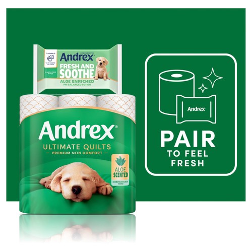 Andrex Ultimate Quilts + Aloe Vera Toilet Roll