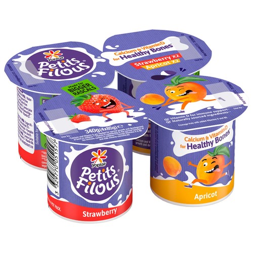 Petits Filous Kids Strawberry & Apricot Yoghurt Pots