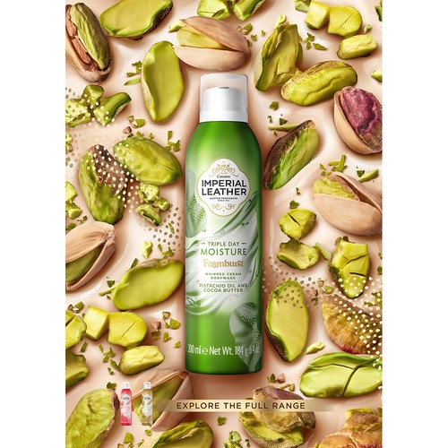 Imperial Leather Foamburst Triple Day Moisture Pistachio Oil & Cocoa Butter