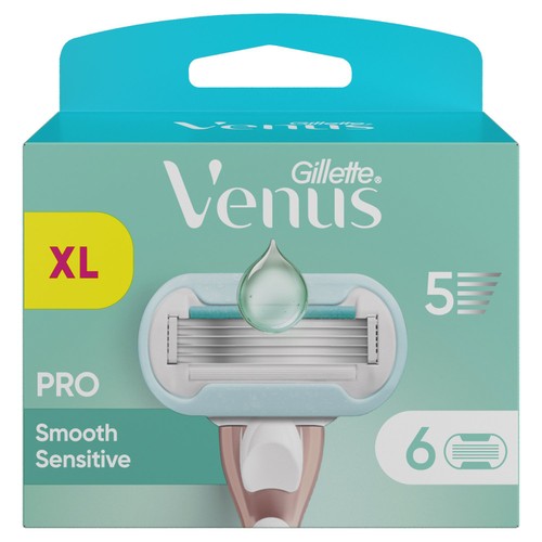 Venus Deluxe Smooth Sensitive Razor Blades 6 Pack
