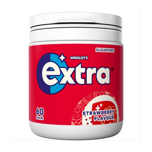 Extra Strawberry Flavour Sugarfree Chewing Gum Bottle