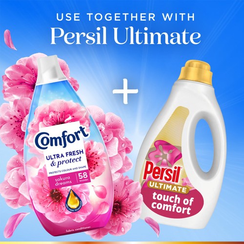 Comfort Ultra Fresh & Protect Fabric Conditioner Sakura Dreams 58 Wash