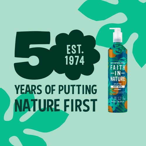 Faith In Nature Coconut Body Wash 500ml in Aluminium Bottle