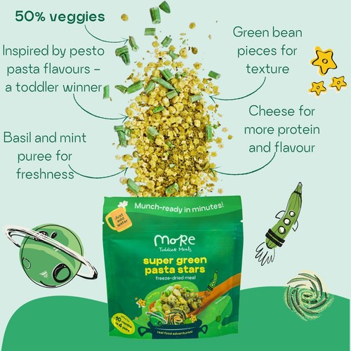 More Toddler Meals, Super Green Pasta Stars