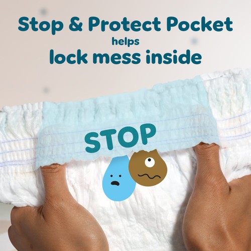Pampers Baby-Dry Nappy Pants, Size 7 15kg+ Jumbo Pack