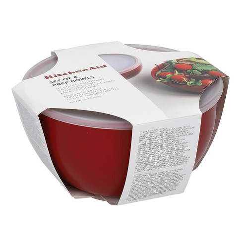 KitchenAid Universal Prep Bowl Set, Red