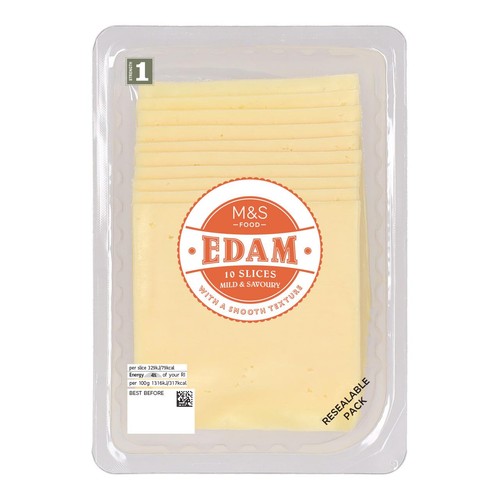 M&S Sliced Edam Cheese 10 Slices