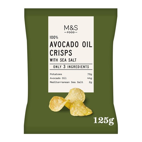 M&S Only 3 Ingredient Avocado Oil Crisps With Mediterranean Sea Salt