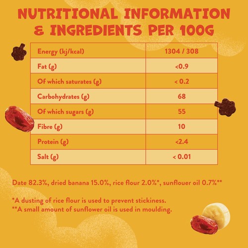 Goodies Banana & Date Fruit Bites Kids Snack
