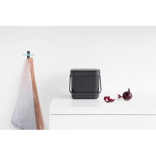 Brabantia 3 Litre Grey Sort & Go Waste Bin  
