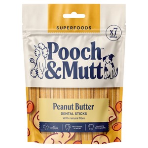 Pooch and Mutt Peanut Butter Dental Sticks For Dogs