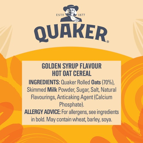 Quaker Oat So Simple Golden Syrup Porridge Cereal Big Pot
