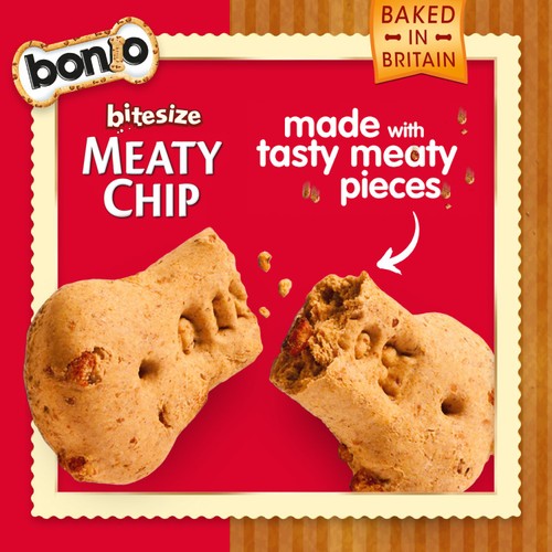 Bonio Meaty Chip Bitesize Dog Biscuits