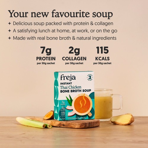 Freja Instant Thai Chicken Bone Broth Soup