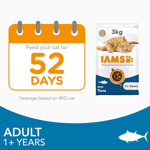 IAMS 1+ Years Adult Dry Cat Food Tuna