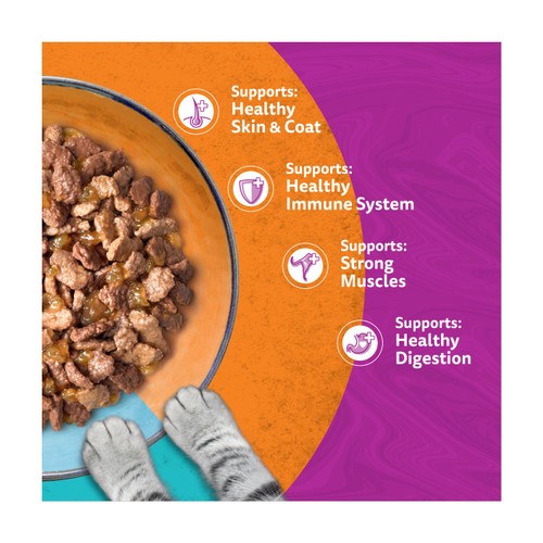 Whiskas 1+ Duo Surf and Turf Adult Wet Cat Food Pouches in Jelly