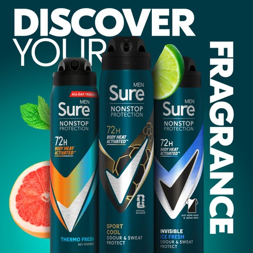 Sure Men 72hr Nonstop Protection Sport Cool Antiperspirant Deodorant
